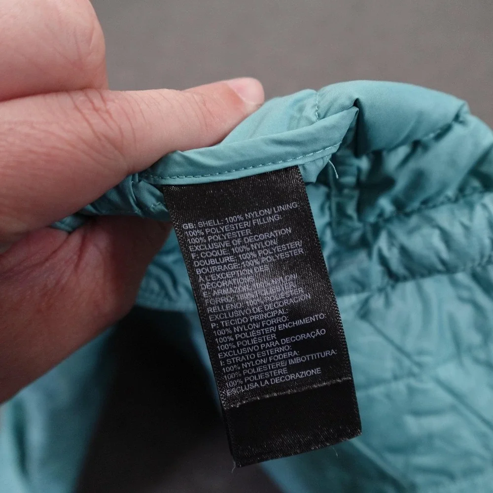The North Face ThermoBall Eco Jacket Mens Large Blue Puffer Insulated Zip